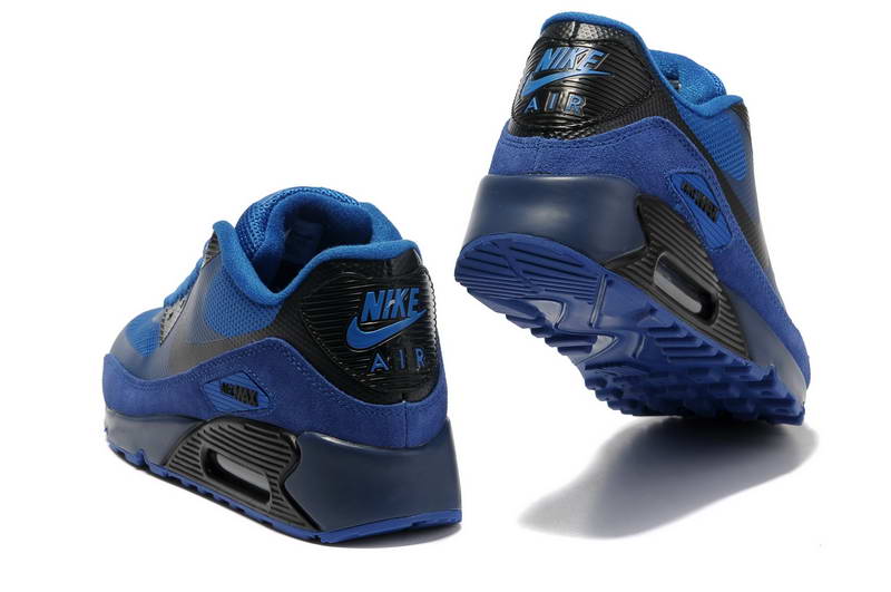 ... Air Max 90 Hyperfuse fourrure Chaussures Hommes Bleu Noir